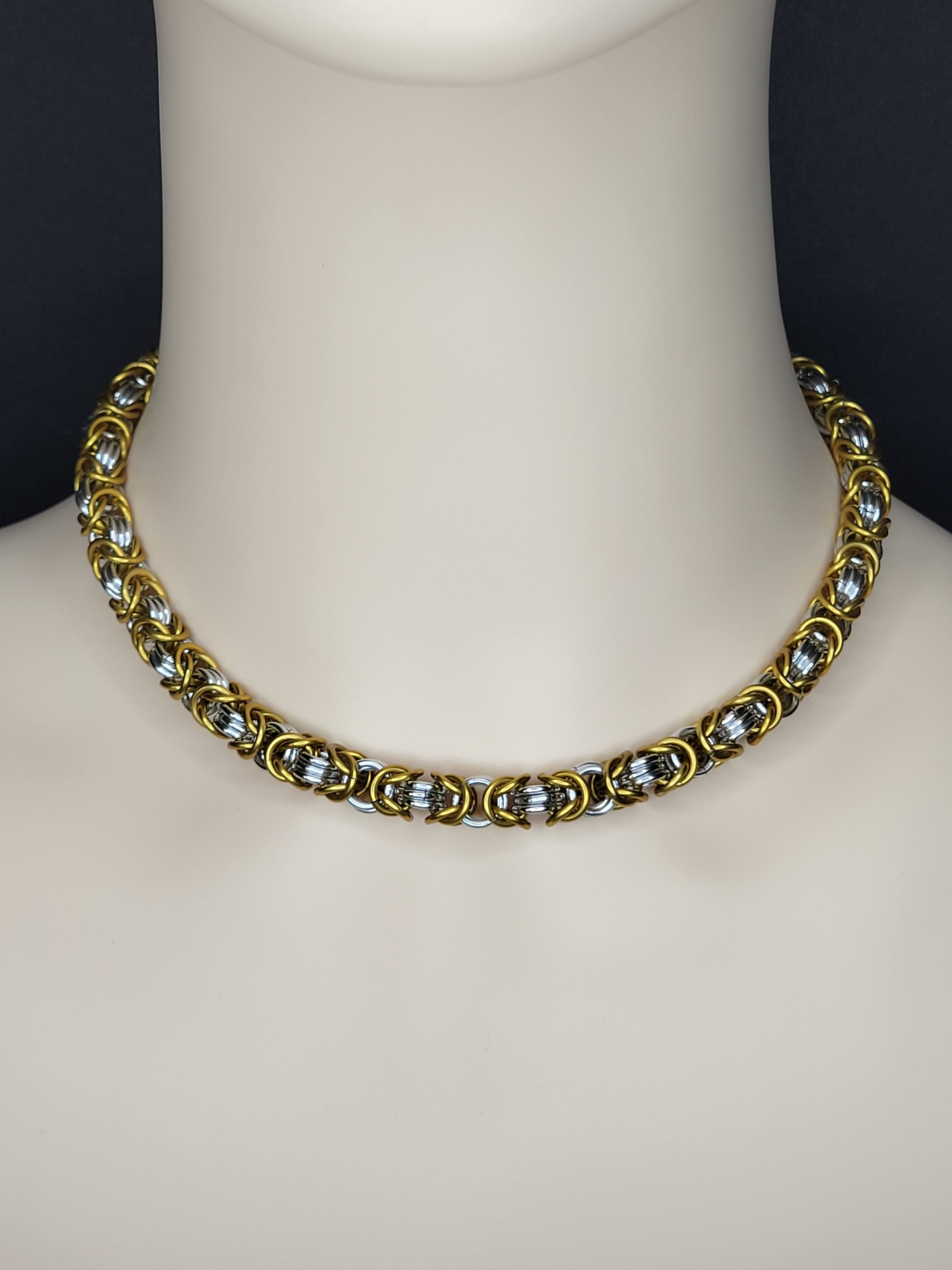 Byzantine Chain 18 gauge Choker – Links&Kinks Chainmail